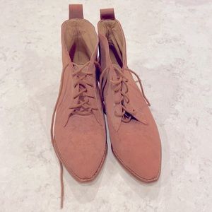 Bird of Flight booties, peach/pink leather
